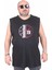 Büyük Beden Baskılı Kolsuz Tişört Basketball 25150 Sıyah 1