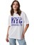 Felix Dies Beyaz Oversize Kalıp Baskılı Unisex T-Shirt 3