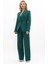 Erkek Yaka Çapraz Ceket & Bol Paça Pantolon-Zümrüt 5