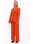 Erkek Yaka Çapraz Ceket & Bol Paça Pantolon-Turuncu 1