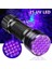 21 LED 395NM Güneş Işığı Eltraviyole Uv El Feneri - Siyah Fener - Evcil Hayvan Otel Ev Temizlik Para Taş Mücevherat 2