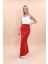 Uzun Düz Dar Etek-Kırmızı 2