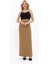 Uzun Düz Dar Etek-Camel 1
