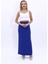 Uzun Düz Dar Etek-Saks 1