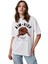 Felix Dies Beyaz Oversize Kalıp Baskılı Unisex T-Shirt 2