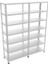 ® Her bölme 100 Kg taşır 7 Katlı 2 Li Bitişik Çelik Galvaniz Arşiv Depo Rafı 31x60x250 1