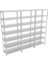 Roburack® Her Bölme 100 kg Taşır 7 Katlı 3 Lü Bitişik Çelik Galvaniz Arşiv Rafı Depo Rafı Kiler Rafı 31X60X150 DX51KALITE 1