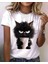 Angry Cat Baskılı Özel Tasarım Oversize Tshirt 1