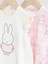 Pamuklu Pembe Tavşan Desenli 2'li Romper Et 3