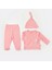 Soft Modal 3'lü Zıbın Set Pembe 1