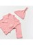 Soft Modal 3'lü Zıbın Set Pembe 2