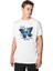 Felix Dies Beyaz Oversize Kalıp Kelebek Baskılı Unisex T-Shirt 3