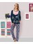 Miraxx Derya Kurşun Baskılı Kadın Pijama Takım 814 1
