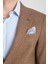 Loreo Erkek Hardal Poliviskon Kumaş Yarım Astarlı Mono Yaka Slim Fit Blazer Ceket 3