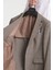 Loreo Erkek Vizon Poliviskon Kumaş Yarım Astarlı Mono Yaka Slim Fit Blazer Ceket 4