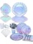 B08-20PCS Denizkızı Parti Tek Kullanımlık Sofra Renkli Kabuk Plaka Bardak Deniz Altında Parti Bebek Duş Küçük Denizkızı Doğum Günü Partisi Decora (Yurt Dışından) 2