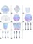 B08-20PCS Denizkızı Parti Tek Kullanımlık Sofra Renkli Kabuk Plaka Bardak Deniz Altında Parti Bebek Duş Küçük Denizkızı Doğum Günü Partisi Decora (Yurt Dışından) 3