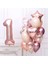 Numarası ile 4 1 Takım Gül Altın Doğum Günü Balon Seti 32 Inç Numarası Balonlar 3/3 Doğum Günü Partisi Süslemeleri Çocuklar Aniversare 9/1/3 Yaşında (Yurt Dışından) 2