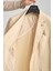 Marcio Erkek Bej Pamuk Karışımlı Esneyen Kumaş Mono Yaka Slim Fit Spor Blazer Ceket 2