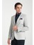 Marcio Erkek A.gri Pamuk Karışımlı Esneyen Kumaş Mono Yaka Slim Fit Spor Blazer Ceket 1