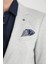 Marcio Erkek A.gri Pamuk Karışımlı Esneyen Kumaş Mono Yaka Slim Fit Spor Blazer Ceket 2