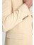 Marcio Erkek Bej Pamuk Karışımlı Esneyen Kumaş Mono Yaka Slim Fit Spor Blazer Ceket 4