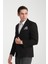 Grande Erkek Siyah Kaşe Kumaşlı Mono Yakaslim Fit Blazer Ceket 1
