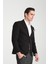 Grande Erkek Siyah Kaşe Kumaşlı Mono Yakaslim Fit Blazer Ceket 3