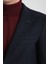 Grande Erkek Lacivert Kaşe Kumaşlı Mono Yakaslim Fit Blazer Ceket 2