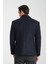 Grande Erkek Lacivert Kaşe Kumaşlı Mono Yakaslim Fit Blazer Ceket 4