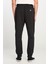 Regular Fit Normal Kesim Ribanalı Paça Pamuklu Siyah Jogger Pantolon 4