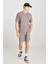 Relaxed Fit Geniş Kesim Normal Bel Pamuklu Gri Sweatşort 1
