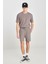 Relaxed Fit Geniş Kesim Normal Bel Pamuklu Gri Sweatşort 2
