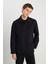 Regular Fit Normal Kesim %100 Pamuk Siyah Military Ceket 2