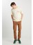 Slim Fit Dar Kesim Normal Bel Darpaça Bordo Chino Pantolon 1