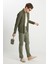 Texas Slim Fit Dar Kesim Normal Bel Haki Esnek Pantolon 1