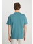 %100 Pamuk Relaxed Fit Geniş Kesim Minimal Logo Lacivert Tişört 5