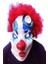 Kırmızı Renk Afro Bonus Peruklu Palyaço Lateks Et Maske (Lisinya) - 54362-1453 2