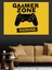Gamer Zone Uyarısı Dekoratif Kanvas - Mdf Ahşap Tablo 1