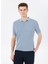Polo Yaka Regular Fit Jakarlı Mavi Erkek Kazak FC5SM-KZK 2047 1