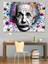 Soyut Renkli Einstein Portresi Dekoratif Kanvas - Mdf Ahşap Tablo 4