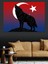 Türk Bayrağı ve Kurt Dekoratif Kanvas - Mdf Ahşap Tablo 4