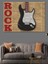 Retro Rock Gitar Posteri Dekoratif Kanvas - Mdf Ahşap Tablo 1
