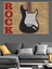 Retro Rock Gitar Posteri Dekoratif Kanvas - Mdf Ahşap Tablo 3