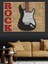 Retro Rock Gitar Posteri Dekoratif Kanvas - Mdf Ahşap Tablo 4