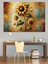 Altın Sarısı Güneş Çiçekleri Dekoratif Kanvas - Mdf Ahşap Tablo 1