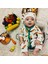 Miraylife 3-6-9-12 Ay Kulaklı Şapkalı Havuç Baskılı Boydan Çıtçıtlı Uzun Kollu Kız Erkek Bebek Tulumu 2