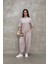 Osy Modal Yumuşak Dokulu Kumaş Oversize Bisiklet Yaka Tshirt Jogger Eşofman Altı Eşofman Takımı 1