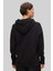 Kapüşonlu Regular Fit Kadın Sweatshirt Siyah 2