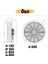 Havalandırma Aspiratörü Fanı 220 W Monofaze Kirli Hava Kötü Koku Tahliye Metal Fan Vantilatör 560 mm 5
